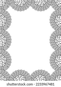 Abstract Flower Adult Border Coloring Pages For Kids Vector art.