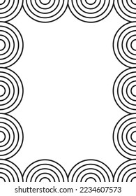 Abstract Flower Adult Border Coloring Pages For Kids Vector art.