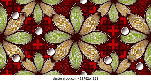 abstract flower african pattern background,  flora textile art, tribal abstract hand-draw, hawaii summer fashion artwork for fabric print, clothes, scarf, shawl, carpet, bag