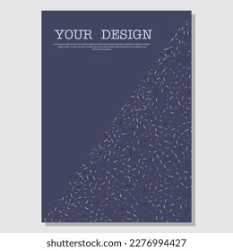 Abstract flower arrangement. Template for creative ideas for the design of title pages, covers, books, brochures, leaflets, posters, booklets. Layout of the interior and decoration ideas. Simple style