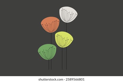 Abstract flower art vector illustration
