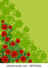 Abstract flower background, art illustration