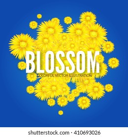 Abstract Flower Background. Flower Banner. Blossom Design. Vector illustration