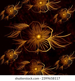 Abstract Flower Background. Beautiful Multi-Colored Kaleidoscope Textures. Unique Kaleidoscope Design. Digital Abstract Pattern