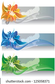 abstract flower background with blots