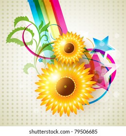 arte de diseño de fondo de flores abstracto