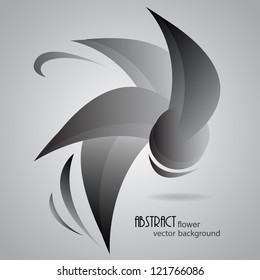 Abstract Flower Background. Element for design. Vector illustration on gray background. Logo design