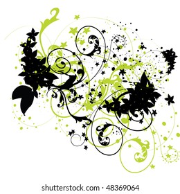 Abstract flower background, element for design.