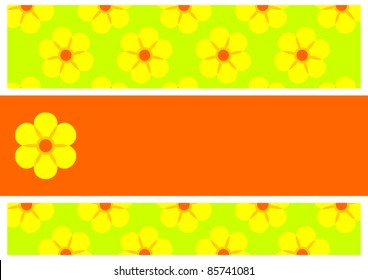 Abstract flower background. In the foreground an empty seat for the text.