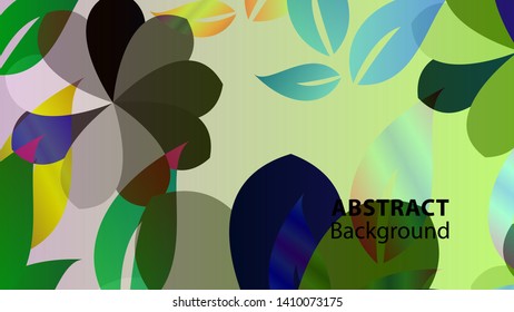 Abstract Flower Background With Leaf - vector - Vector 