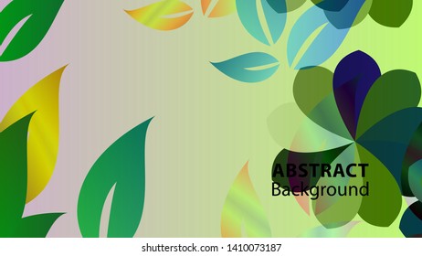 Abstract Flower Background With Leaf - vector - Vector 