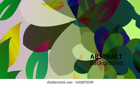 Abstract Flower Background With Leaf - vector - Vector 