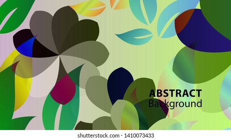 Abstract Flower Background With Leaf - vector - Vector 