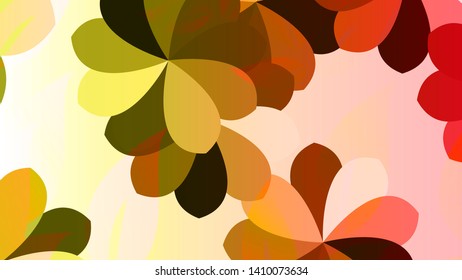 Abstract Flower Background With Leaf - vector