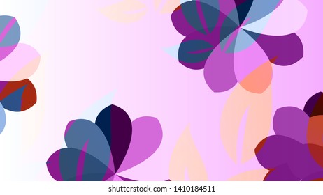 Abstract Flower Background With Leaf - vector