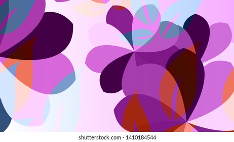 Abstract Flower Background With Leaf - vector