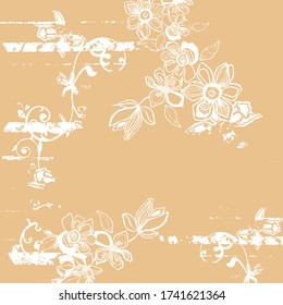 Abstract Flower background.  Liberty style. fabric, covers, manufacturing, wallpapers, print, gift wrap.