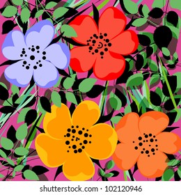 abstract flower background, modern style