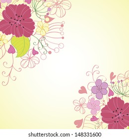 Abstract flower background with place for your text