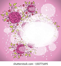 Abstract flower background with place for your text