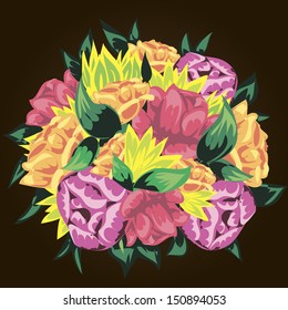 Abstract flower background with place for your text