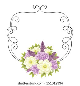 Abstract flower background with place for your text