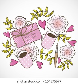 Abstract flower background with place for your text