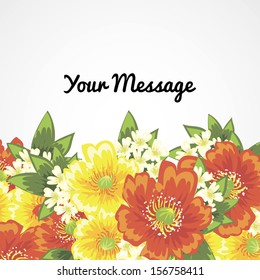 Abstract flower background with place for your text. Vector file has few layers for easy using.