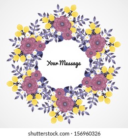 Abstract flower background with place for your text. Vector file has few layers for easy using.