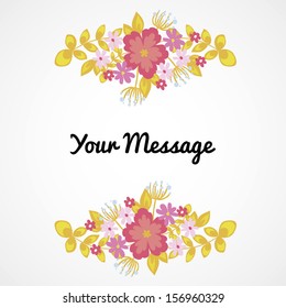 Abstract flower background with place for your text. Vector file has few layers for easy using.