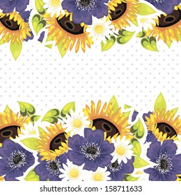 Abstract flower background with place for your text. Vector file has few layers for easy using.