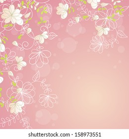 Abstract flower background with place for your text