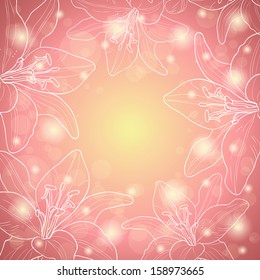 Abstract flower background with place for your text