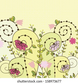 Abstract flower background with place for your text