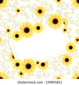 Abstract flower background with place for your text