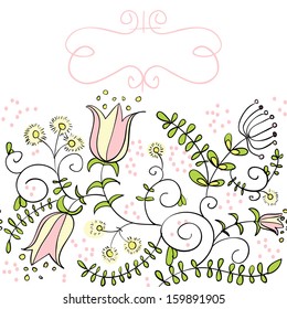 Abstract flower background with place for your text