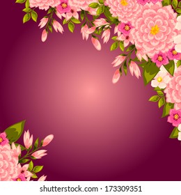 Abstract flower background with place for your text