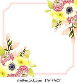Abstract flower background with place for your text