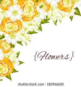 Abstract flower background with place for your text