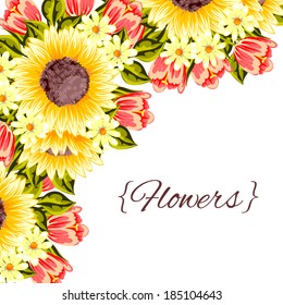 Abstract flower background with place for your text