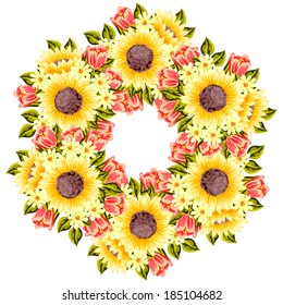 Abstract flower background with place for your text