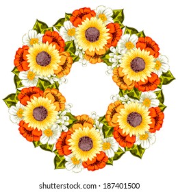 Abstract flower background with place for your text