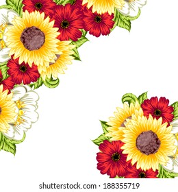 Abstract flower background with place for your text