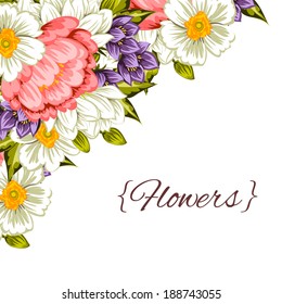 Abstract flower background with place for your text