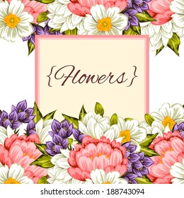 Abstract flower background with place for your text