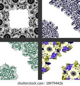 Abstract flower background with place for your text