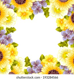 Abstract flower background with place for your text
