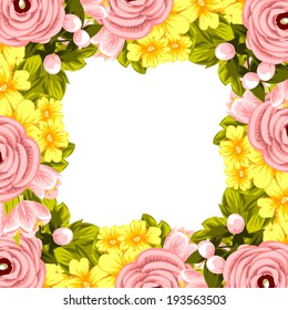 Abstract flower background with place for your text