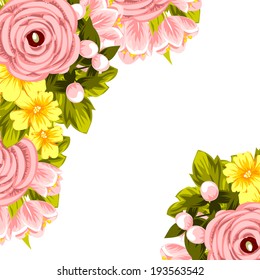 Abstract flower background with place for your text