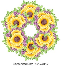 Abstract flower background with place for your text